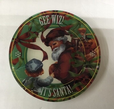 Gee Wiz! it’s Santa Glass Plate