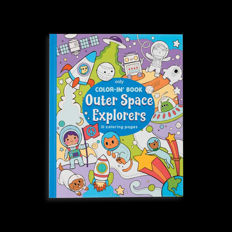 Color-in’ Book outer space explorers