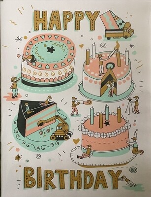 Birthday Cake Construction Card