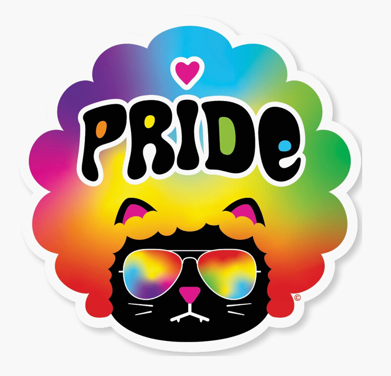 Rainbow Pride Afro Resista Kat Sticker