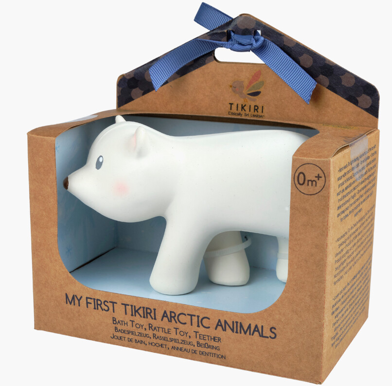 Arctic Polar Bear, Teether, Rattle, Bath Toy