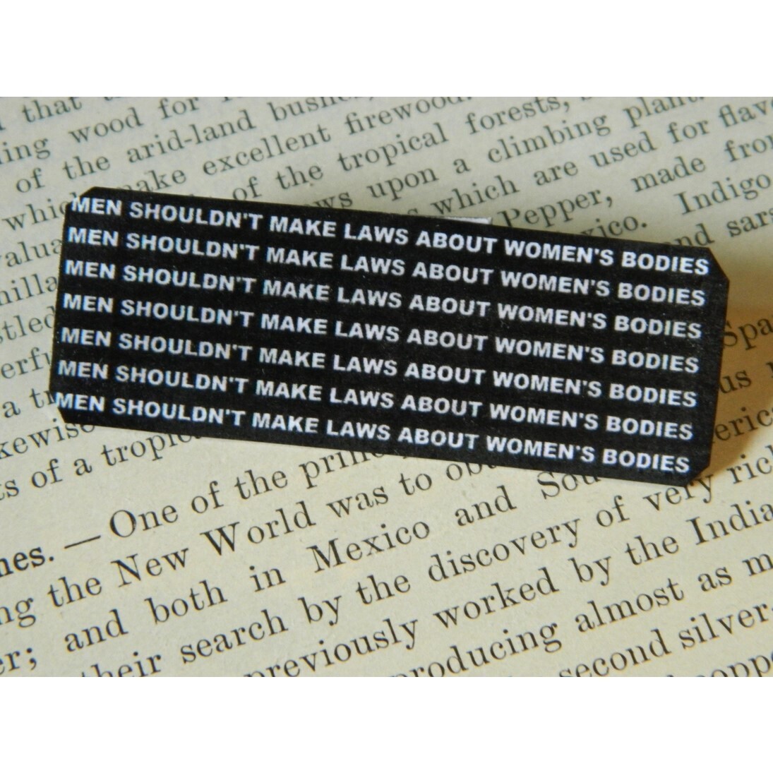 Pro-Choice Lapel Pin: Men Shouldn't Make Laws About Women