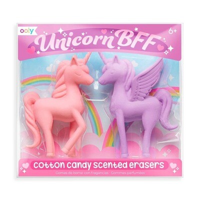 Cotton Candy Unicorn Erasers