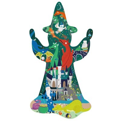 80 pc Wizard Shaped Jigsaw Puzzle