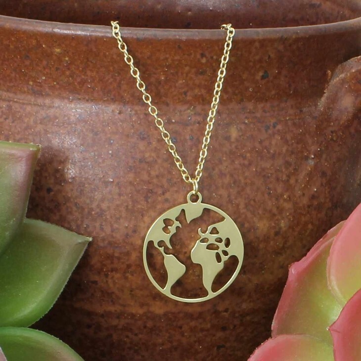 Mother Earth Gold Cutout Necklace
