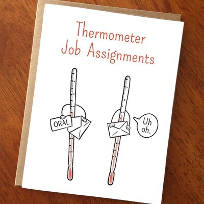 Thermometer Job Assignment Card
