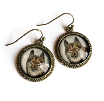 Victorian Wolf Earrings