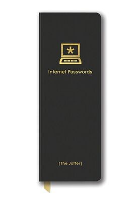 Black Password Jotter Journal