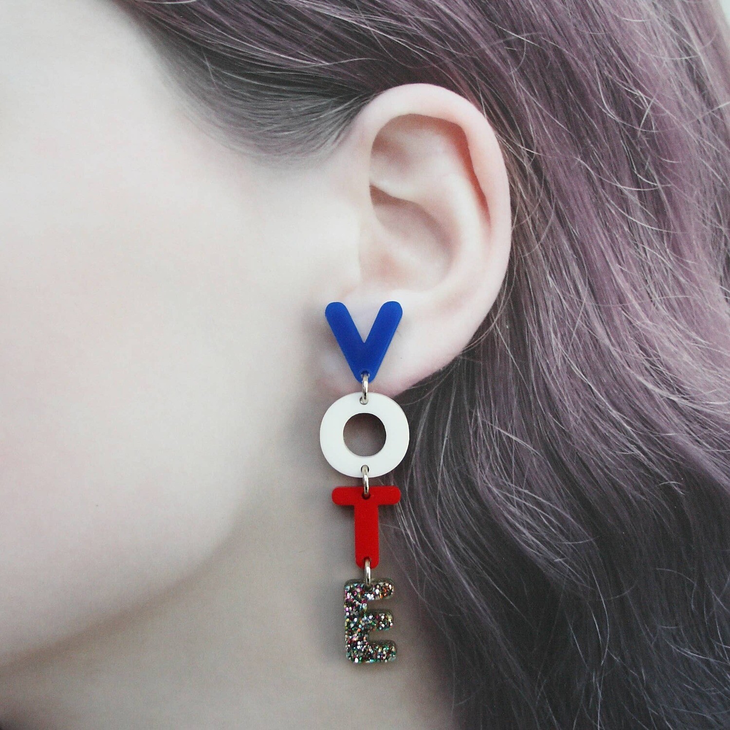 VOTE Acrylic Dangle Earrings