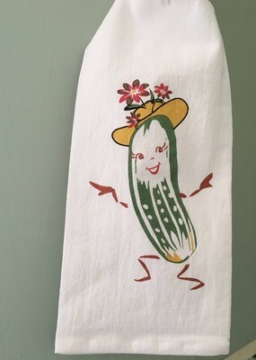 Mrs. Pickle Retro Flour Sack Kitchen Towel