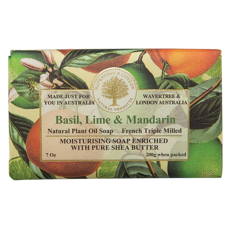 Wavertree &amp; London Basil Lime &amp; Mandarin Natural Soap