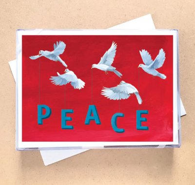 Peace Dove Boxed Xmas Card box set of 12 cards