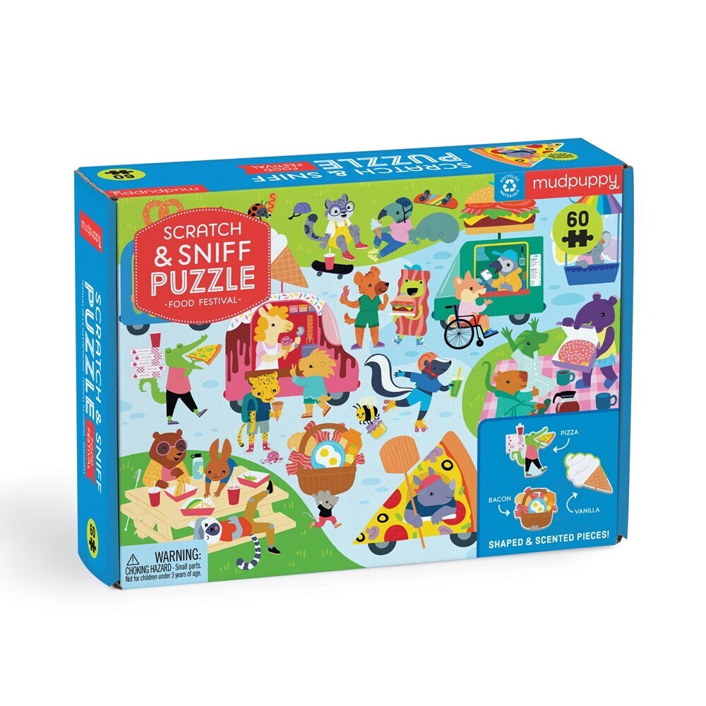 Scratch &amp; Sniff Food Festival 60 Piece Puzzle