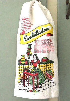 Enchiladas Retro Flour Sack Kitchen towel