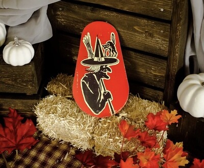 Halloween Noisemaker Witch Or Owl Wood Cutout - Owl 10x6