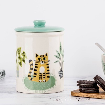 Ceramic Cat Storage Jar 