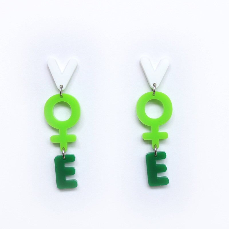 Feminist VOTE Dangle Earrings