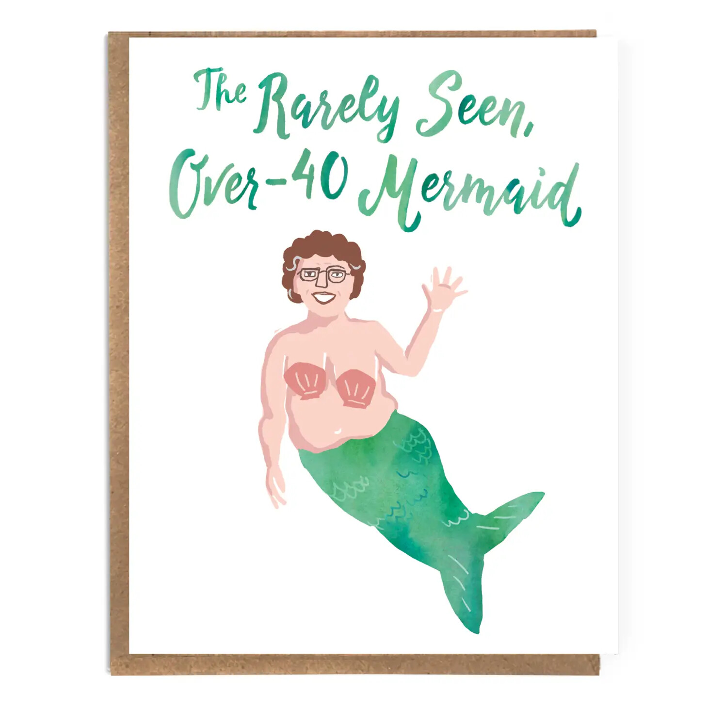Rarely Seen Over 40 Mermaid Birthday Card