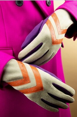 Women's Winter Gloves, Grape/Mist