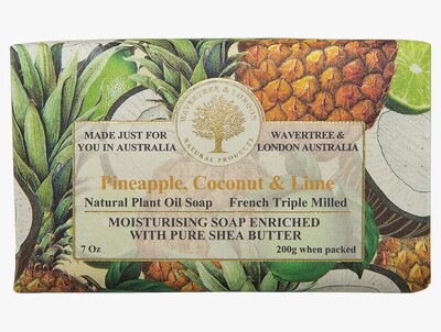 Wavertree & London , Pineapple. Coconut and Lime Soap Bar