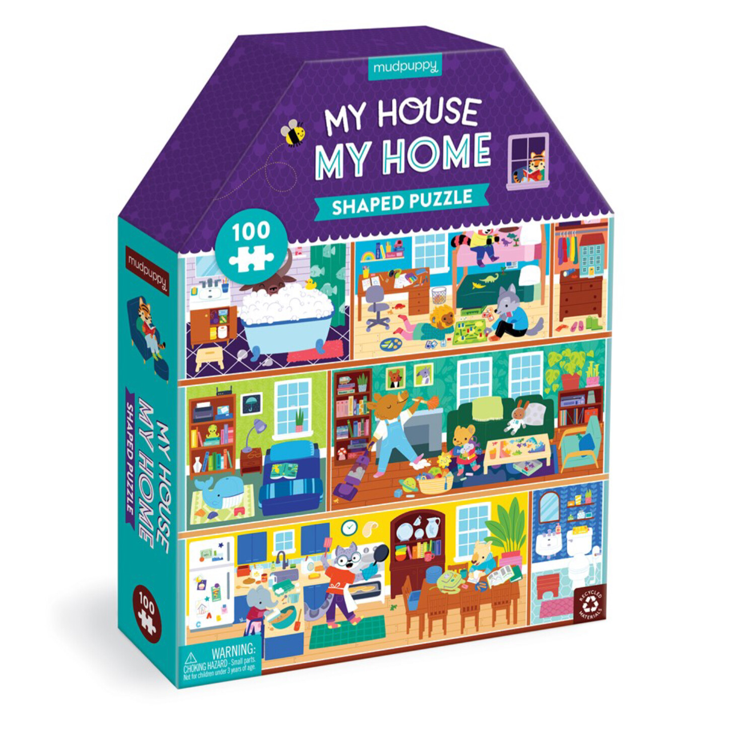 My House, My home 100 Piece House-Shaped Puzzle
