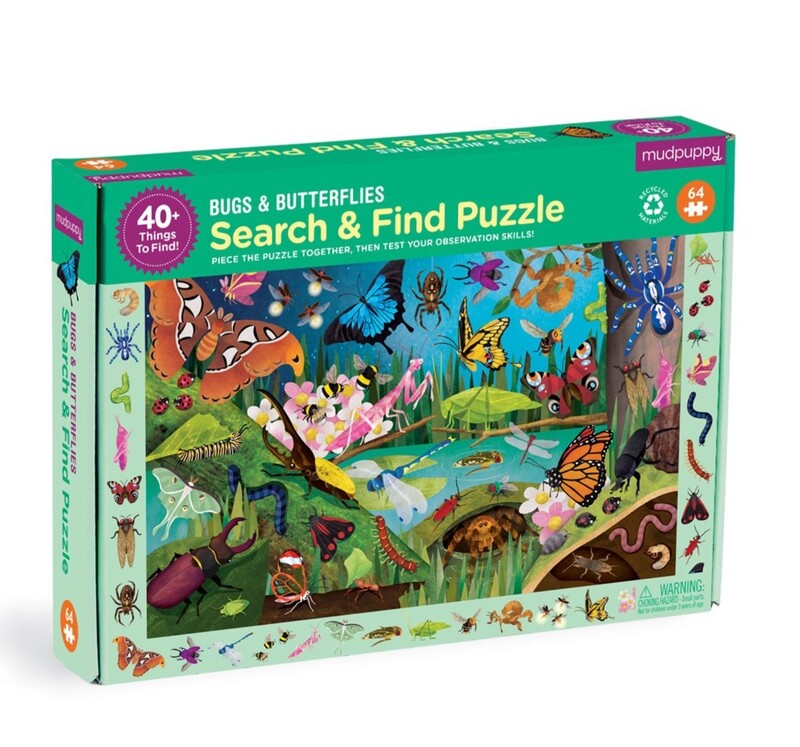 Bugs and Butterflies 64 Piece Search &amp; Find Puzzle 