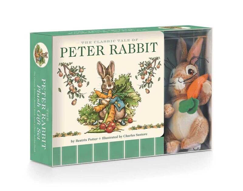 Peter Rabbit Plush Gift Set: Includes the Classic Edition Board Book + Plush Stuffed Animal