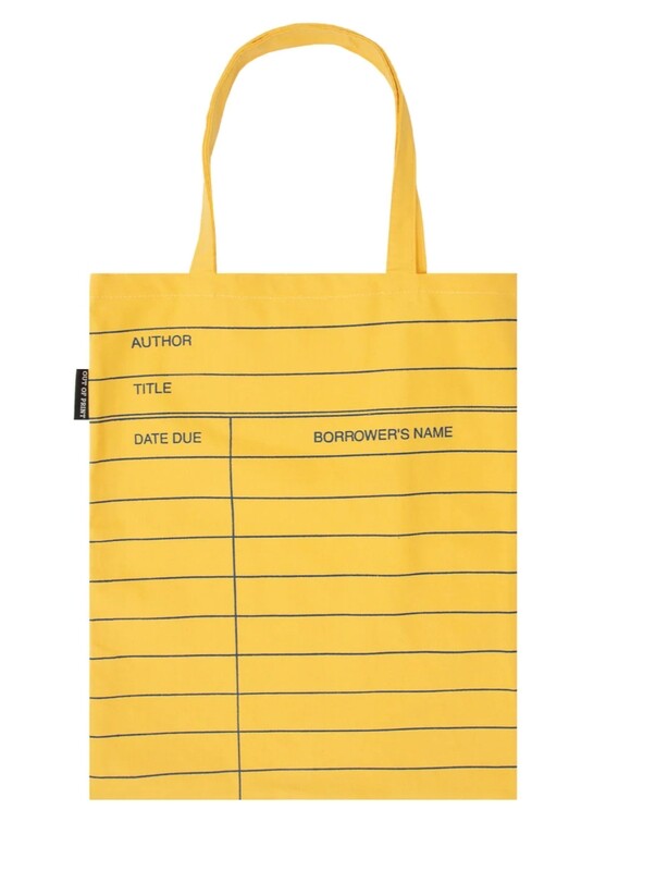 Large Yellow Library Card Tote