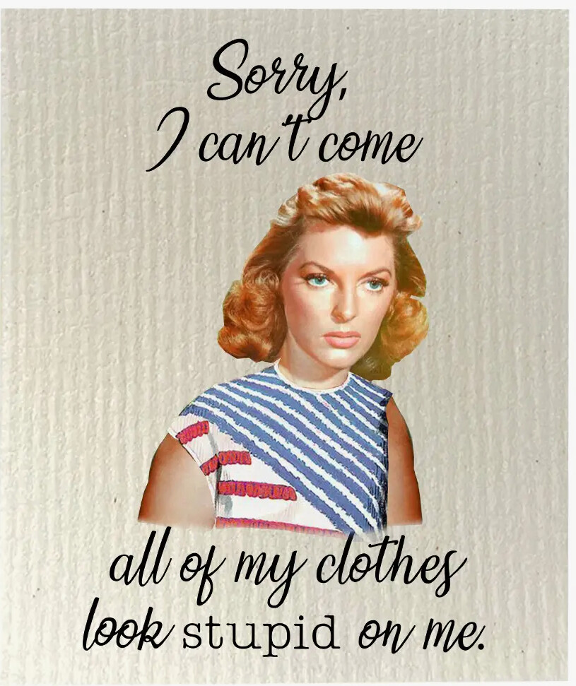 Sorry I Can’t Come Swedish Dishcloth 