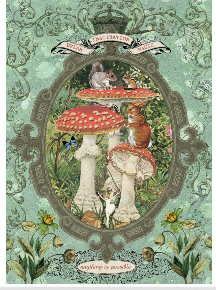 Mushroom Dream Imagine Anything is Possible Greeting Card