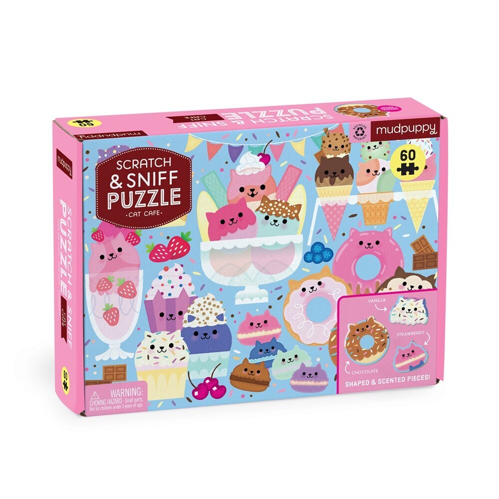 Cat Cafe 60 pc. Scratch &amp; Sniff Puzzle