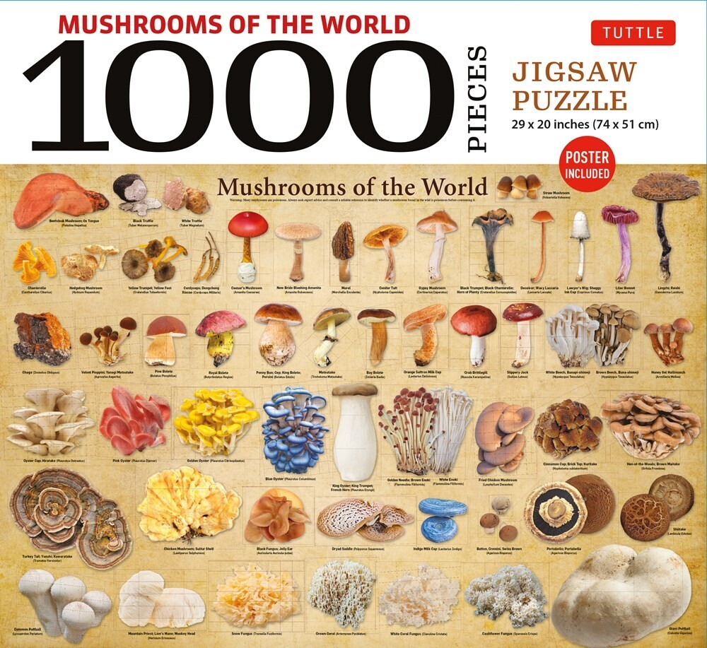 Botanical Mushrooms - 1000 Piece Jigsaw Puzzle