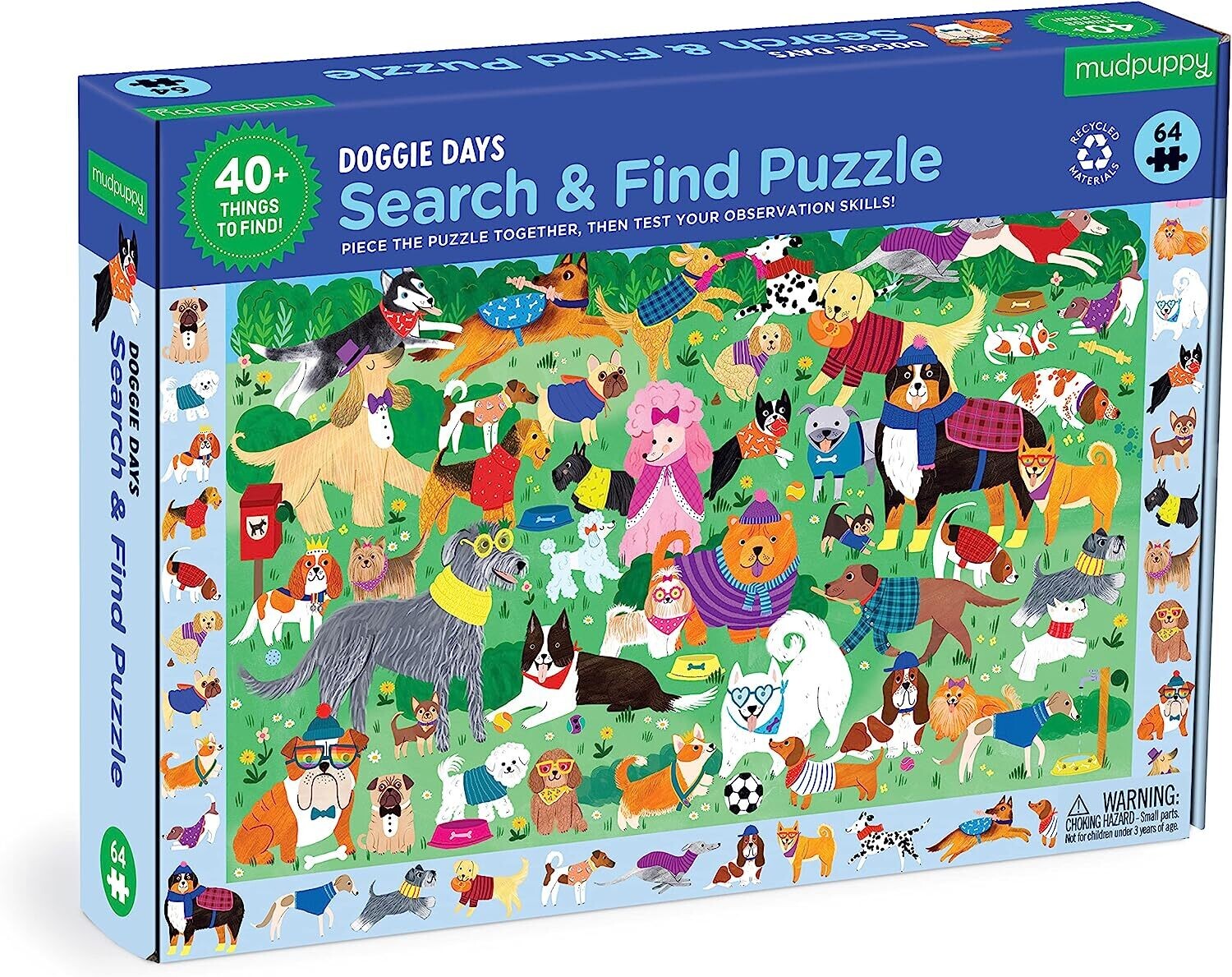 Doggie Days Search &amp; Find Puzzle 64 Pieces 