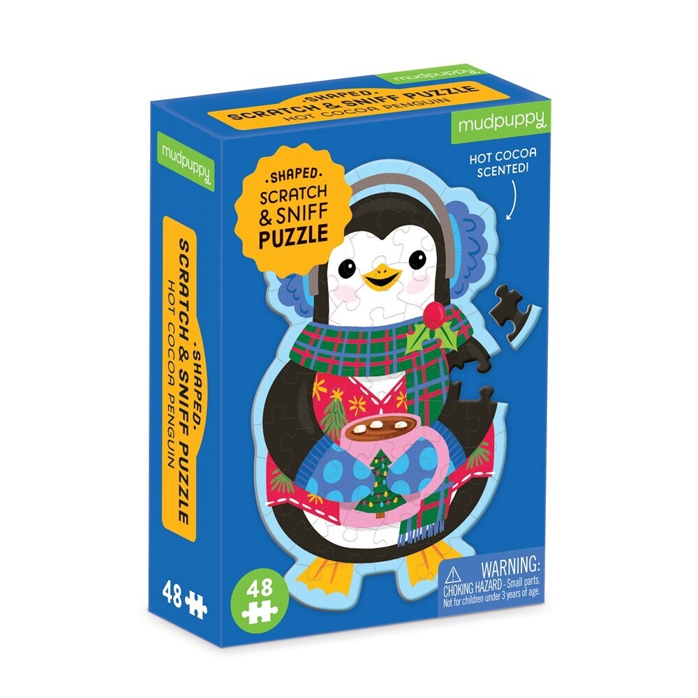 Hot Cocoa Penguin 48 pc. Scratch and Sniff Mini Puzzle