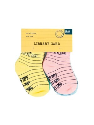 Library Card Socks for Babies and Toddlers