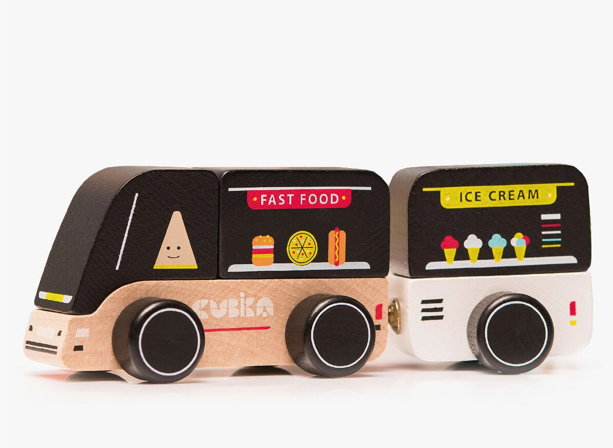 Wooden Toy, Food Truck