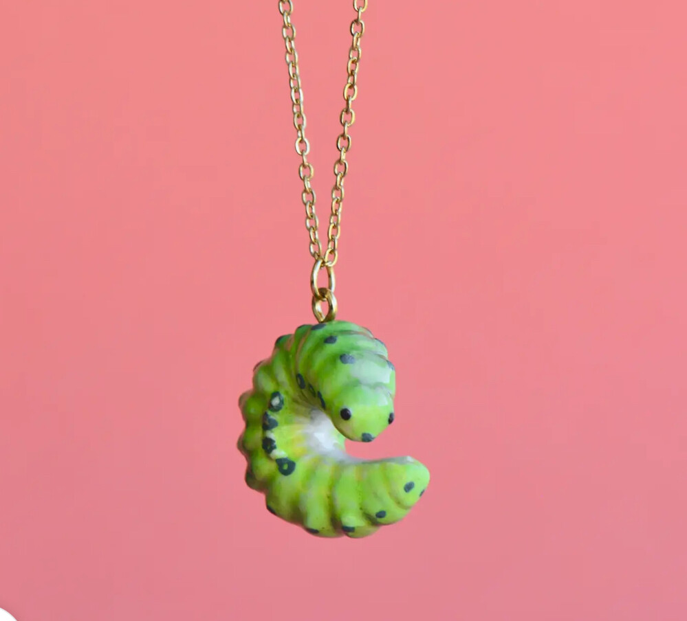 Caterpillar Porcelain Necklace