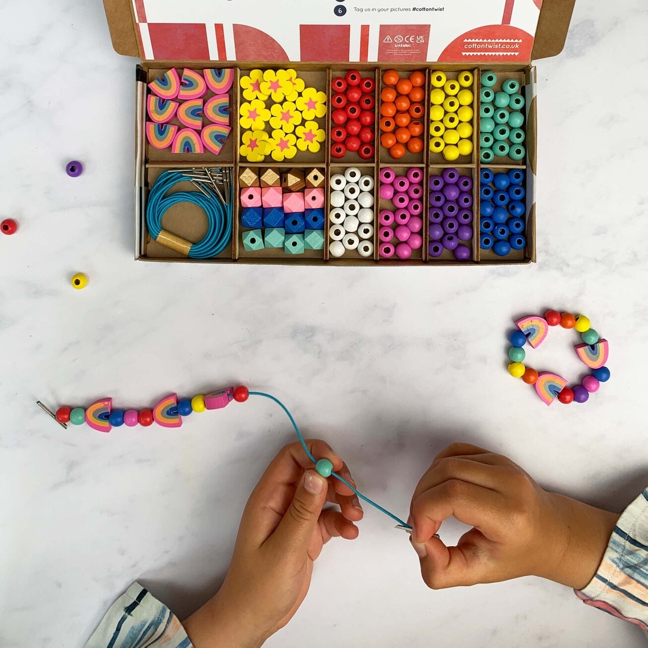 Rainbow and Flower Bracelet Making Kit