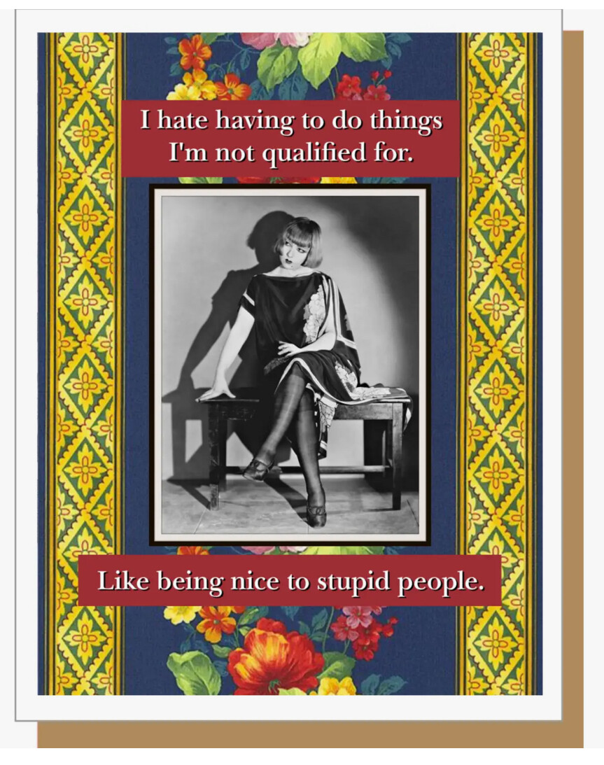 Stupid People Card