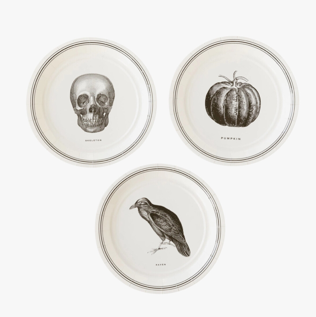  Ephemera Halloween Paper Plate Set