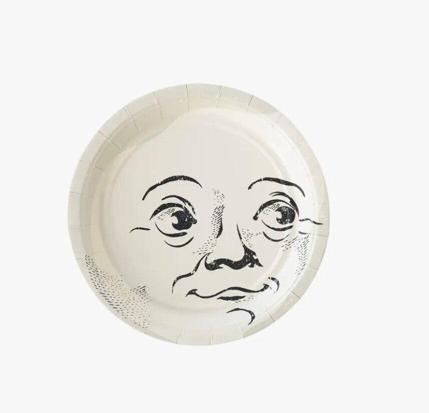 Night Sky Full Moon Paper Plates