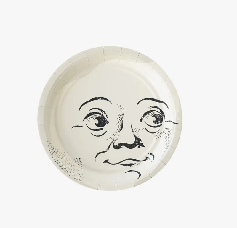 Night Sky Full Moon Paper Plates