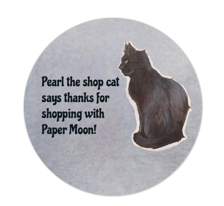 Pearl the shop cat sticker