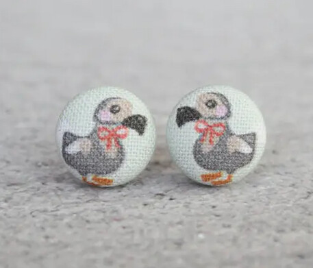 Dapper Dodos Fabric Earrings