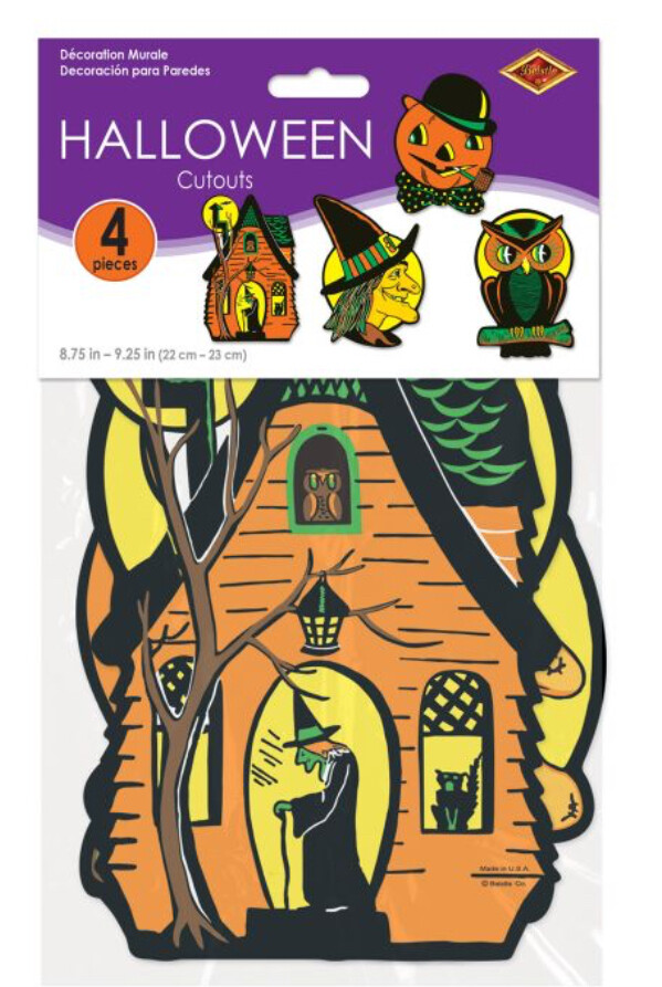 Halloween Neon Cutouts with Owls