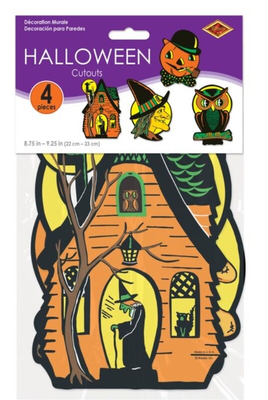 Halloween Neon Cutouts with Owls