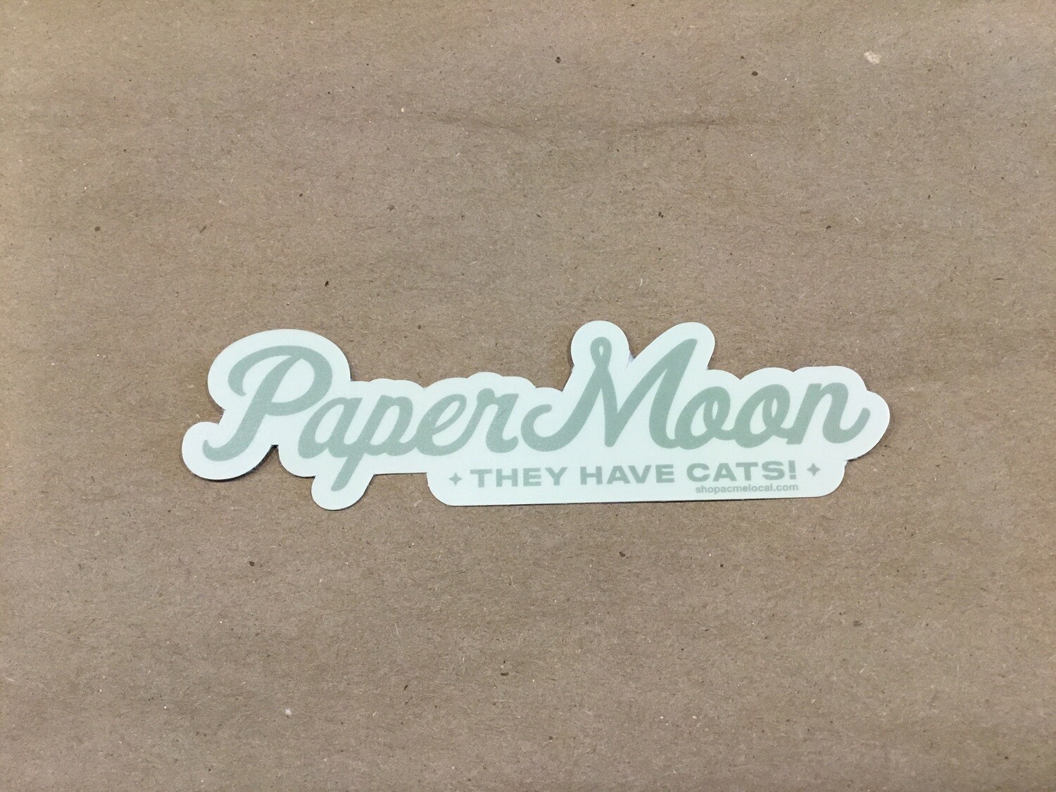 Paper Moon * They Have Cats!* Sage and Cream Sticker