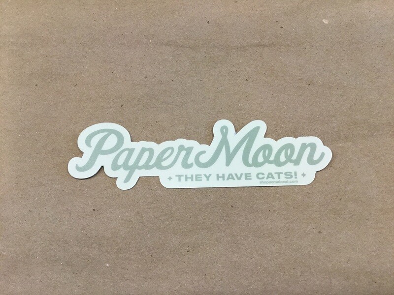 Paper Moon * They Have Cats!* Sage and Cream Sticker