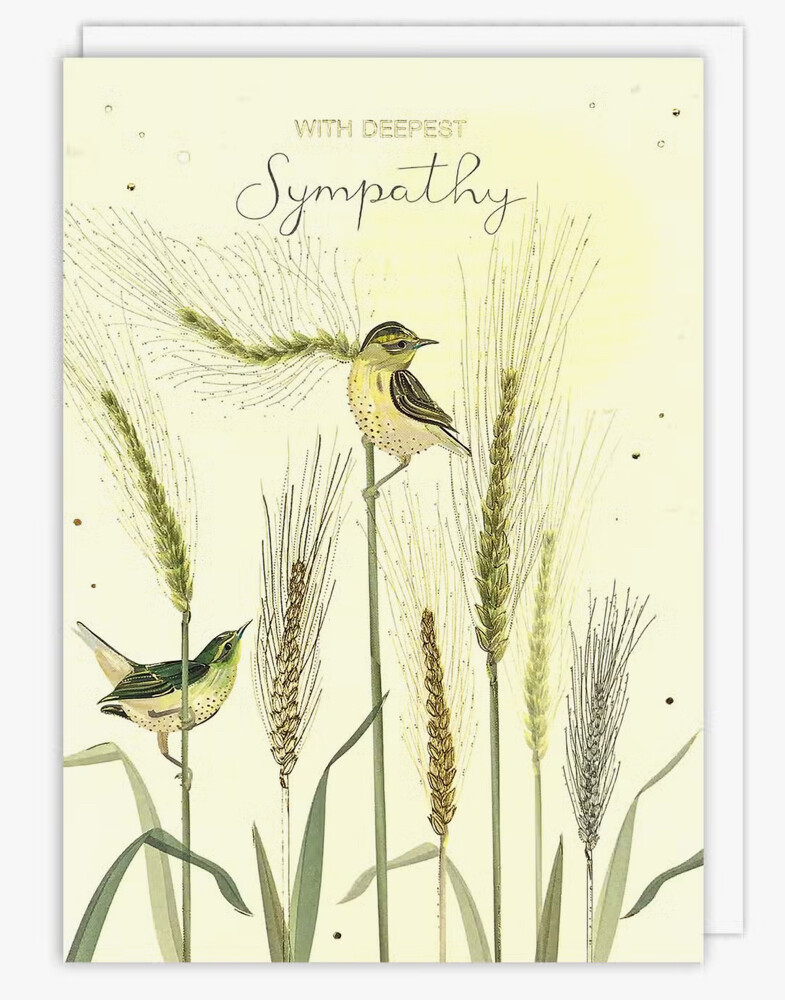 With Deepest Sympathy Card with Birds &amp; Reeds