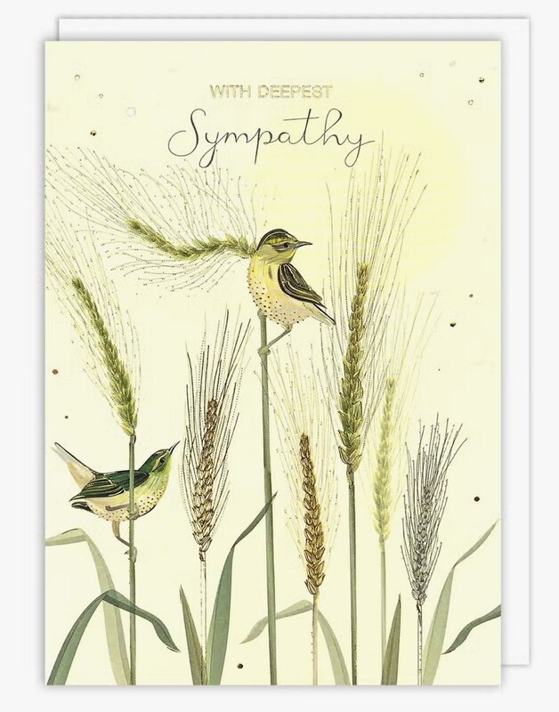 With Deepest Sympathy Card with Birds &amp; Reeds